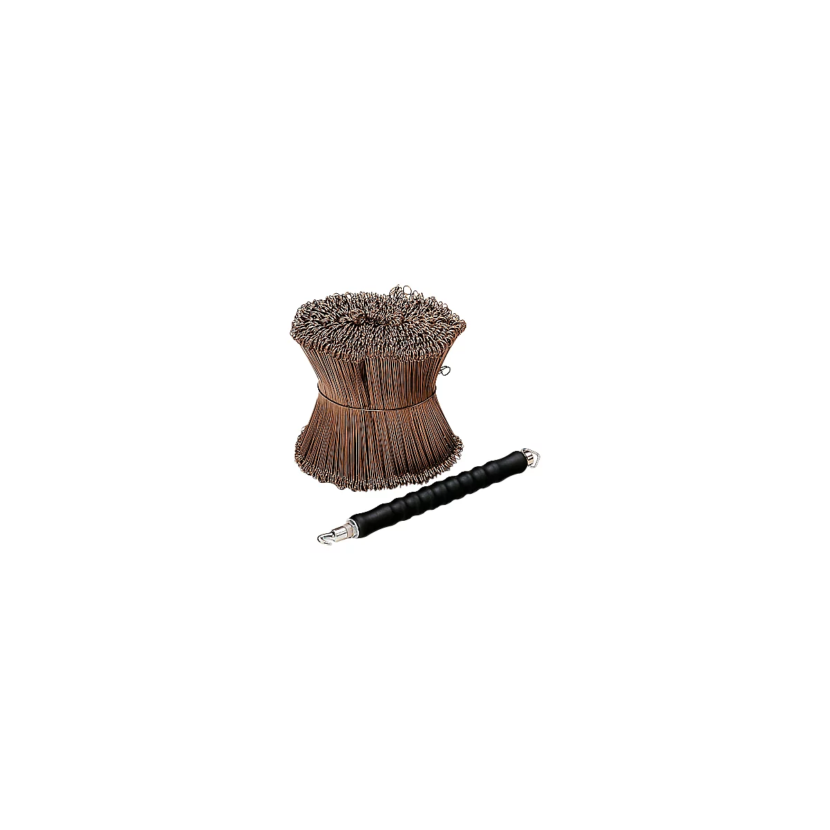 Drillapparat, mit durchgehendem schwarzen Gummigriff, gefräster Spindel, Bronzeführung & Rückstoßfeder, L 310 mm