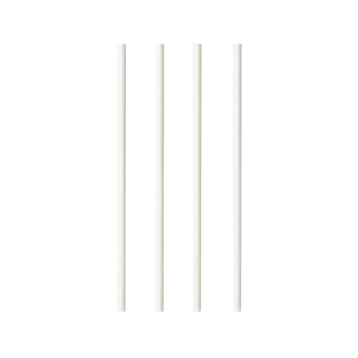 Drinkrietjes Papstar Pure, voor shakes, wegwerp, L 250 x Ø 8 mm, gemaakt van FSC®-gecertificeerd papier, wit, 100 st.