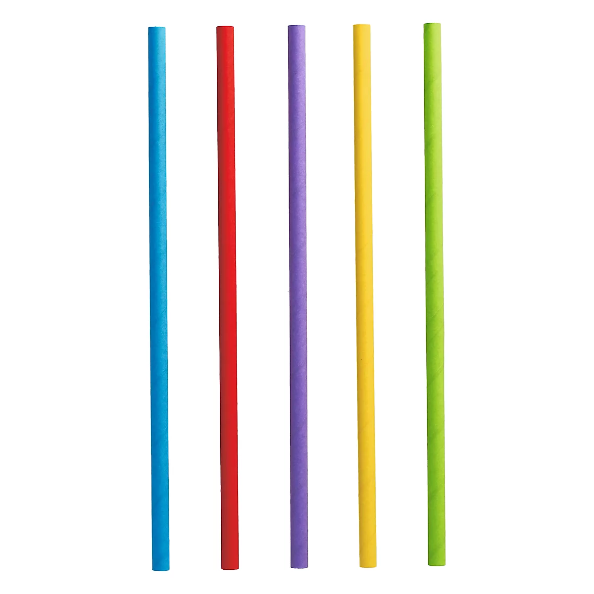 Drinkrietjes Papstar, voor shakes, wegwerp, L 250 x Ø 8 mm, gemaakt van FSC®-gecertificeerd papier, geassorteerde kleuren, 100 st.