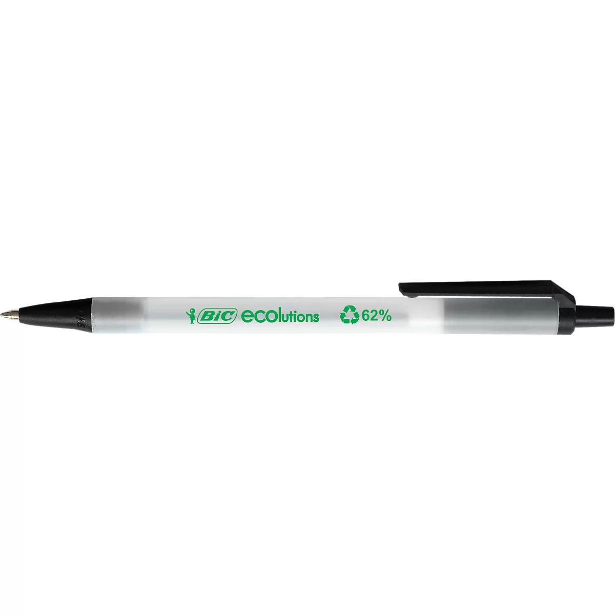Druckkugelschreiber BIC® ECOlutions® Clic Stic, 0,4 mm, recycelt, schwarz, 50 Stück