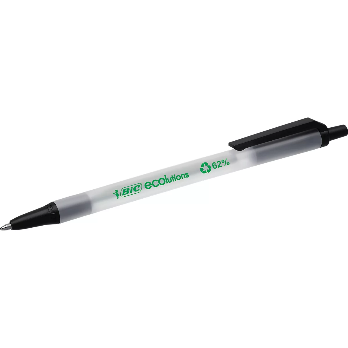 Druckkugelschreiber BIC® ECOlutions® Clic Stic, 0,4 mm, recycelt, schwarz, 50 Stück