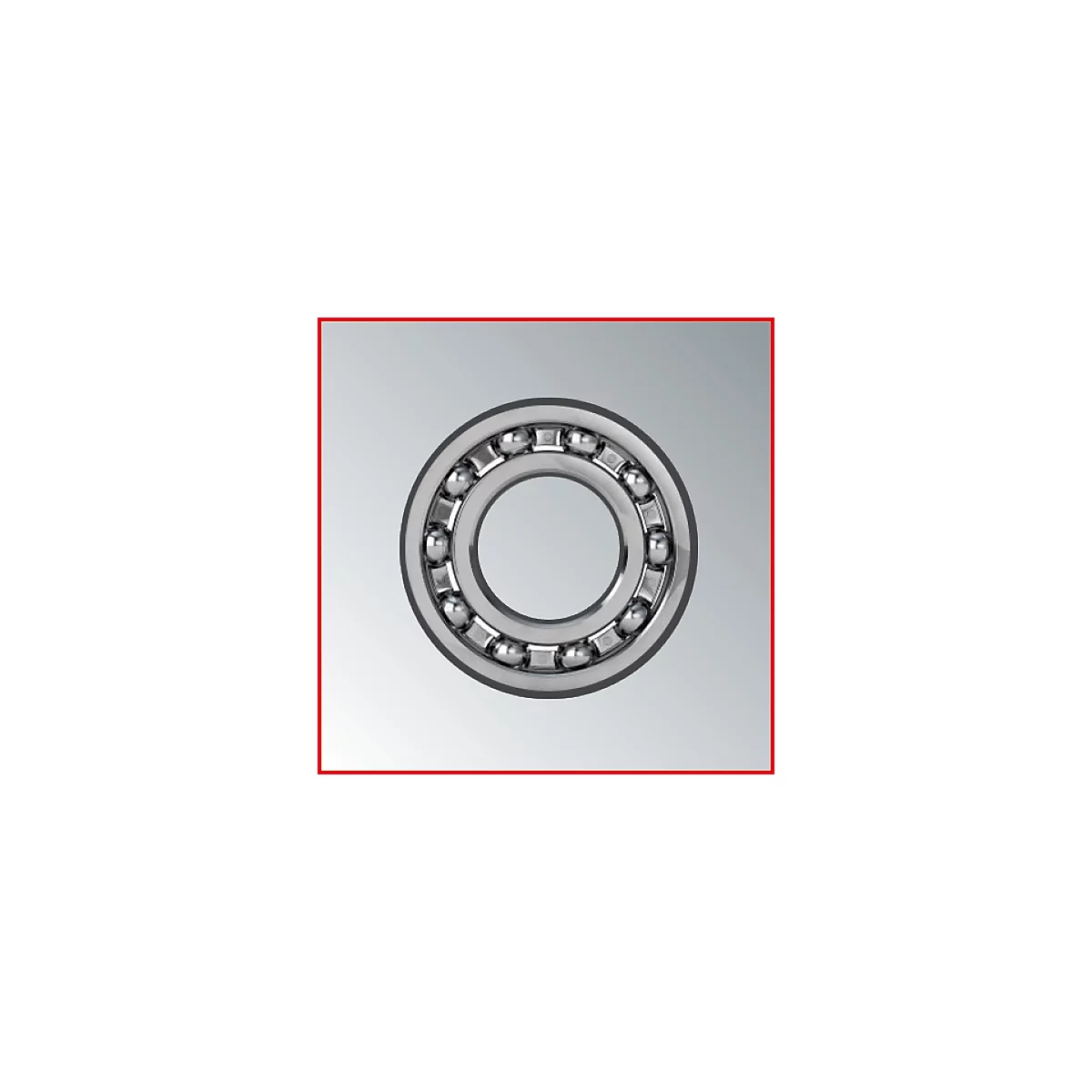 Kugellager in Nahaufnahme, mit Kugeln und Ringen aus Metall.