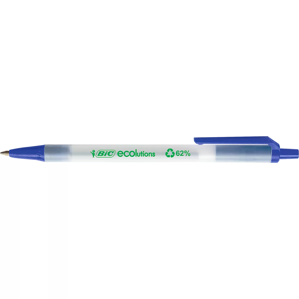 Drukbalpen BIC® ECOlutions® Clic Stic, 0,4 mm, gerecycleerd, blauw, 50 stuks