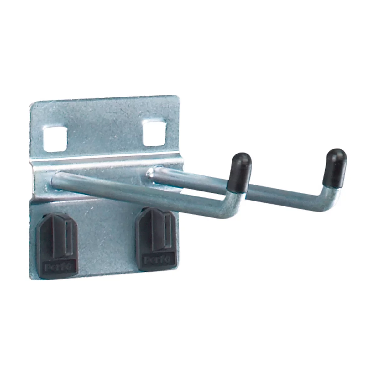 Dubbele haak met brede onderplaat, ø 6 x D 100 mm, 5 stuks