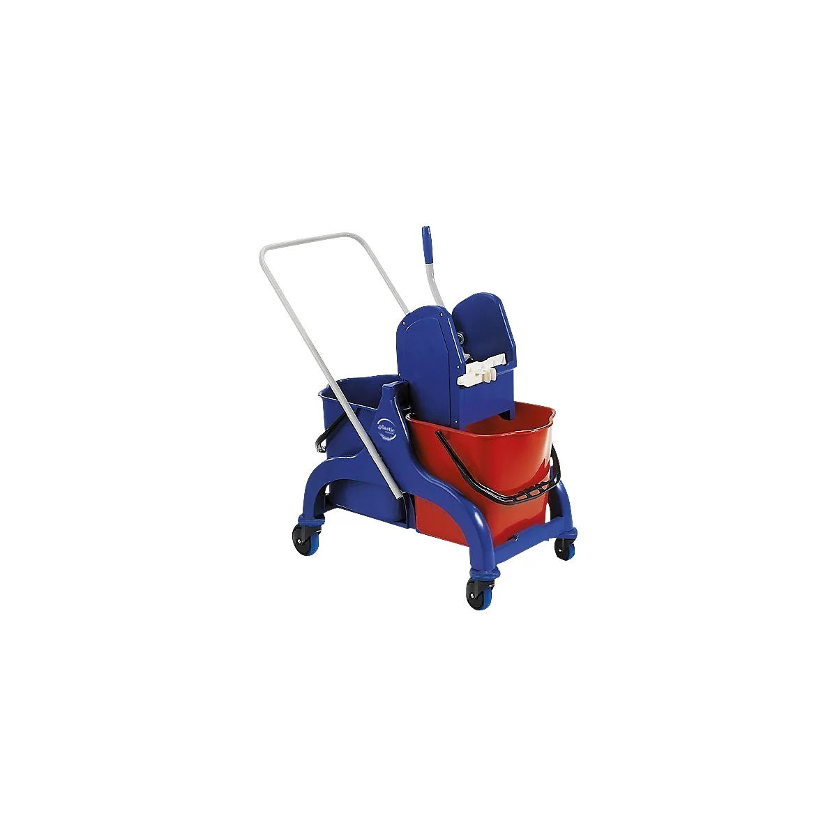 Dubbele rolemmer Poly III, Volume 30 liter, 2 x emmer 15 liter, met mop-pers