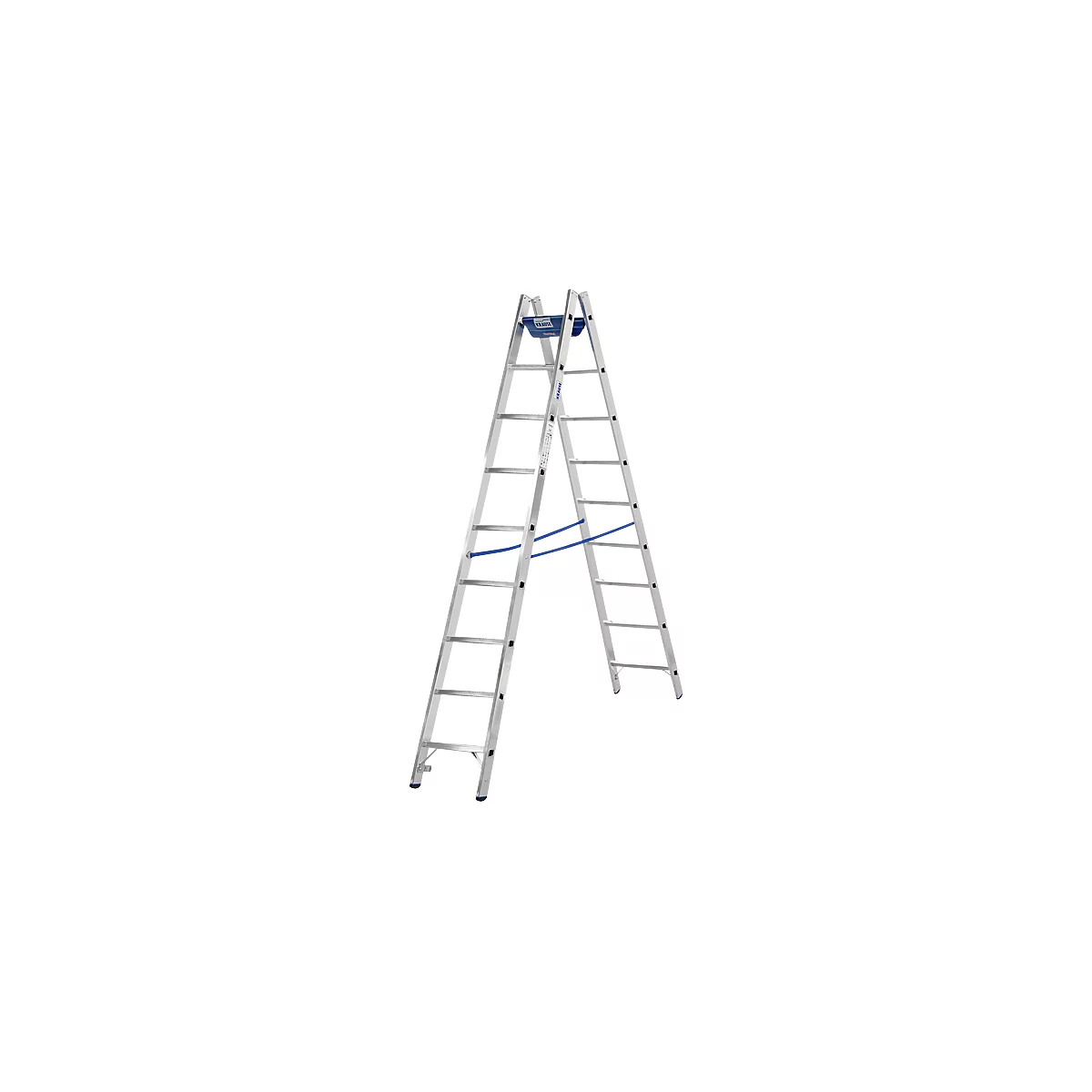 Dubbele trapladder, 2 x 8 sporten, + toolbag GRATIS