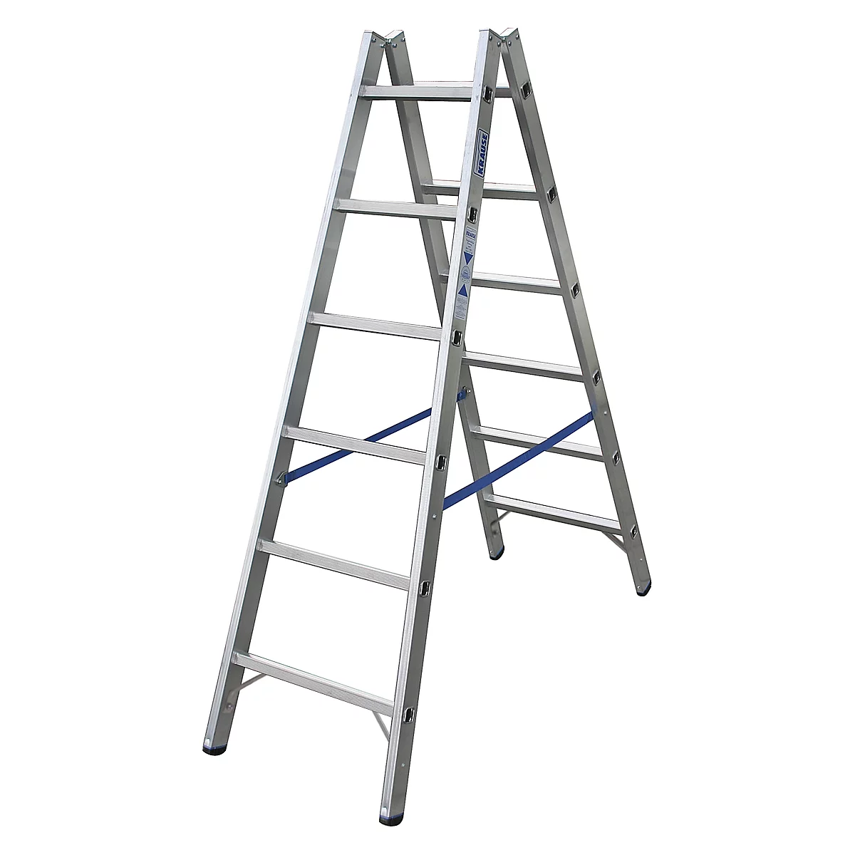 Dubbele trapladder, van aluminium, 2x 6 sporten