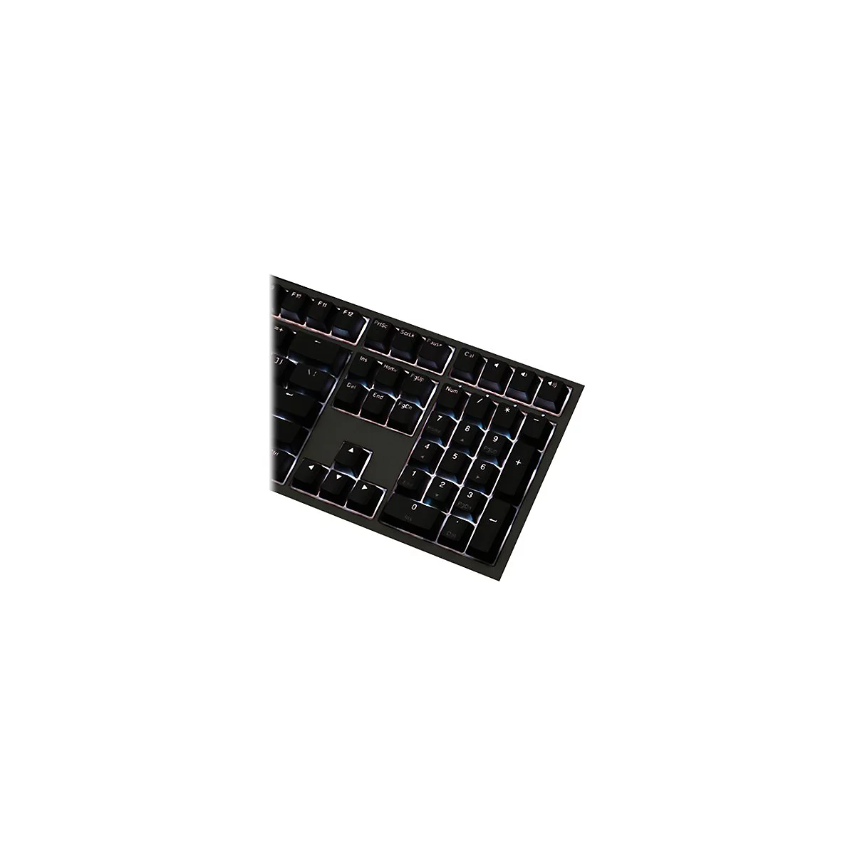 Ducky Shine 7 DKSH1808ST - Tastatur - Hintergrundbeleuchtung - USB-C - Tastenschalter: CHERRY MX RGB Red - gunmetal-grau