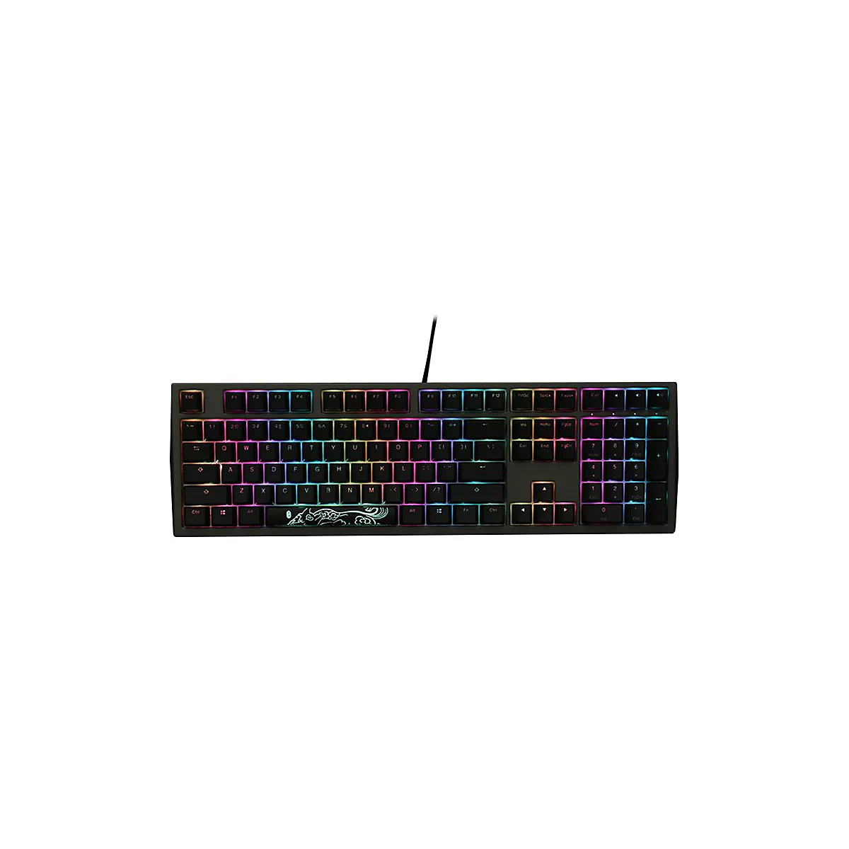 Ducky Shine 7 DKSH1808ST - Tastatur - Hintergrundbeleuchtung - USB-C - Tastenschalter: CHERRY MX RGB Red - gunmetal-grau