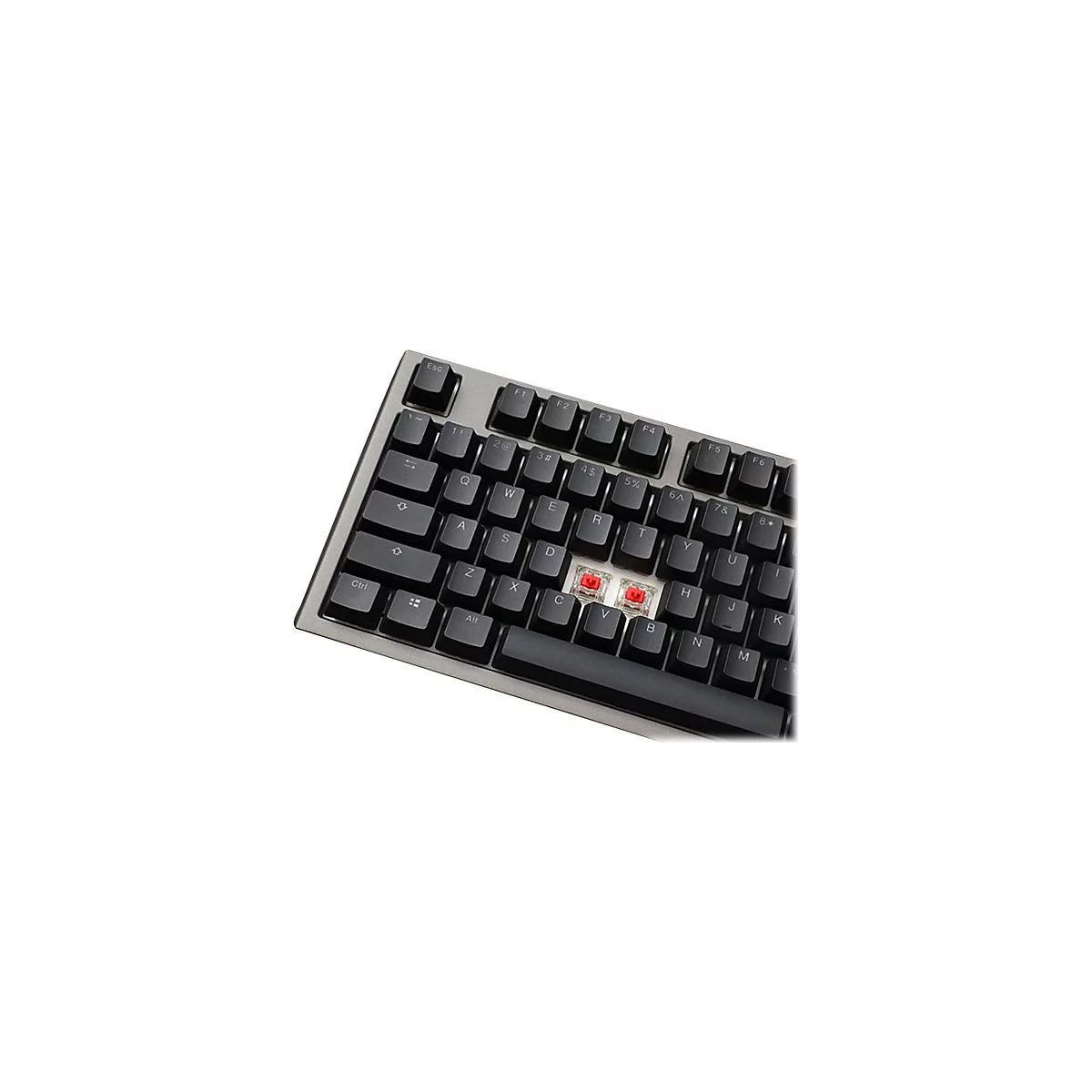 Ducky Shine 7 DKSH1808ST - Tastatur - Hintergrundbeleuchtung - USB-C - Tastenschalter: CHERRY MX RGB Red - gunmetal-grau
