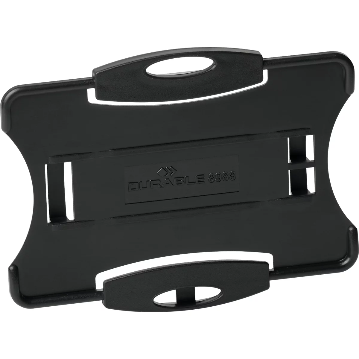Durable Ausweishalter Eco, für 1 Karte, 10 Stück, Hoch - oder Querformat, B 54 x H 87 mm, recycelter Kunststoff, schwarz