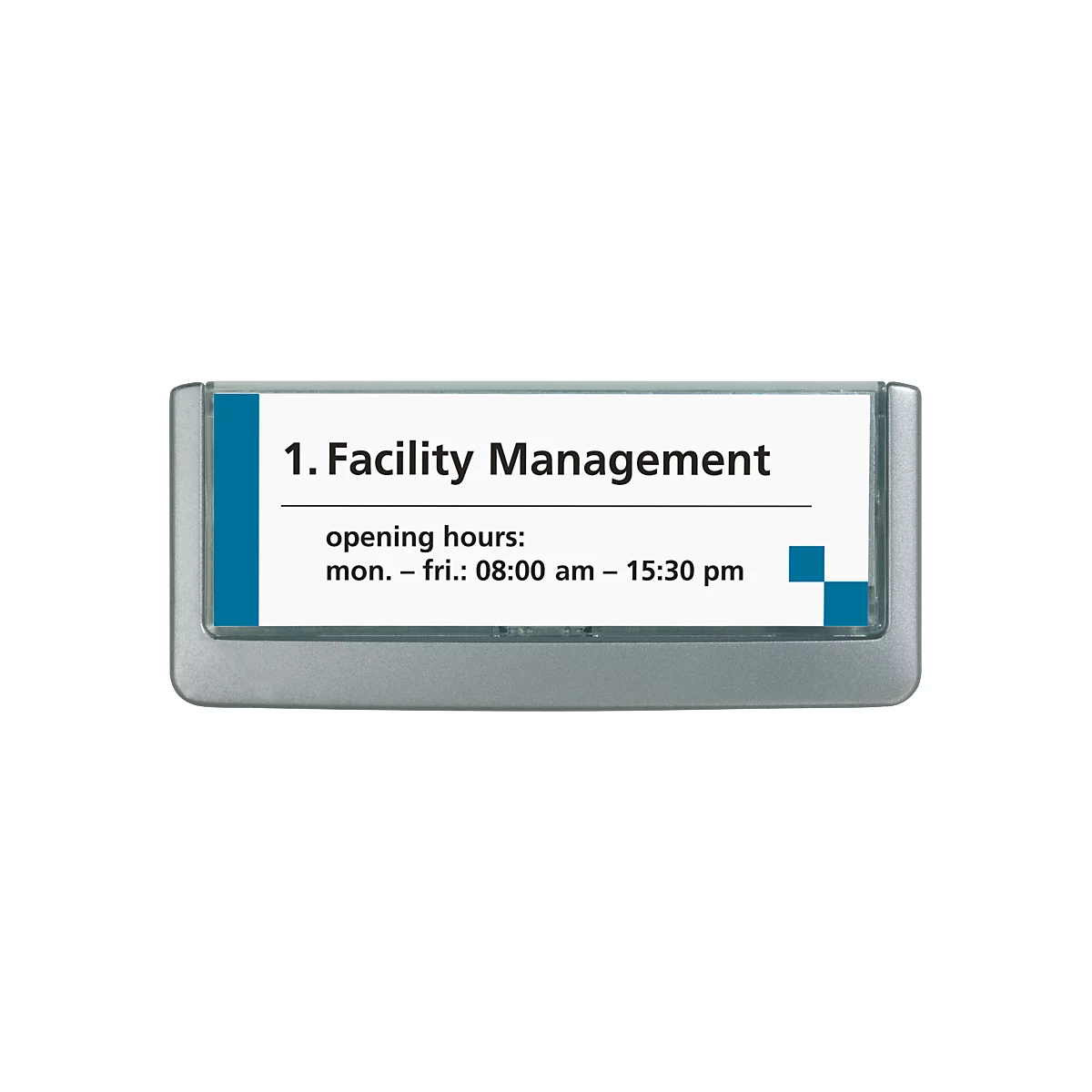 DURABLE deurbord CLICK SIGN, 149 x 52,5 mm, 5 stuks, grafiet