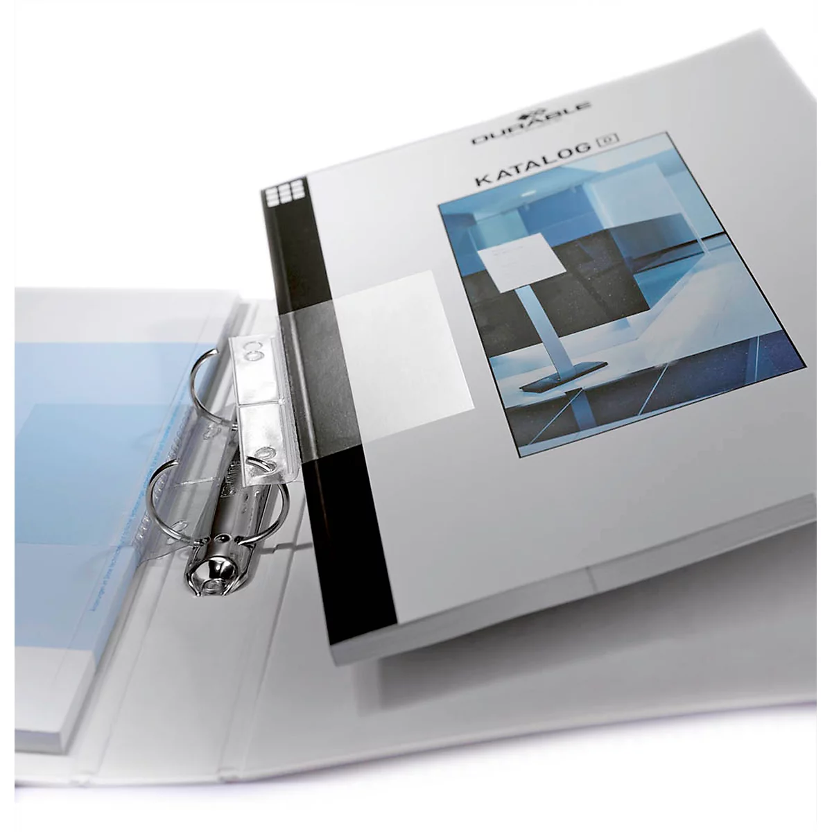 DURABLE Filefix® maxi, PVC, selbstklebend, 50 Stück, transparent