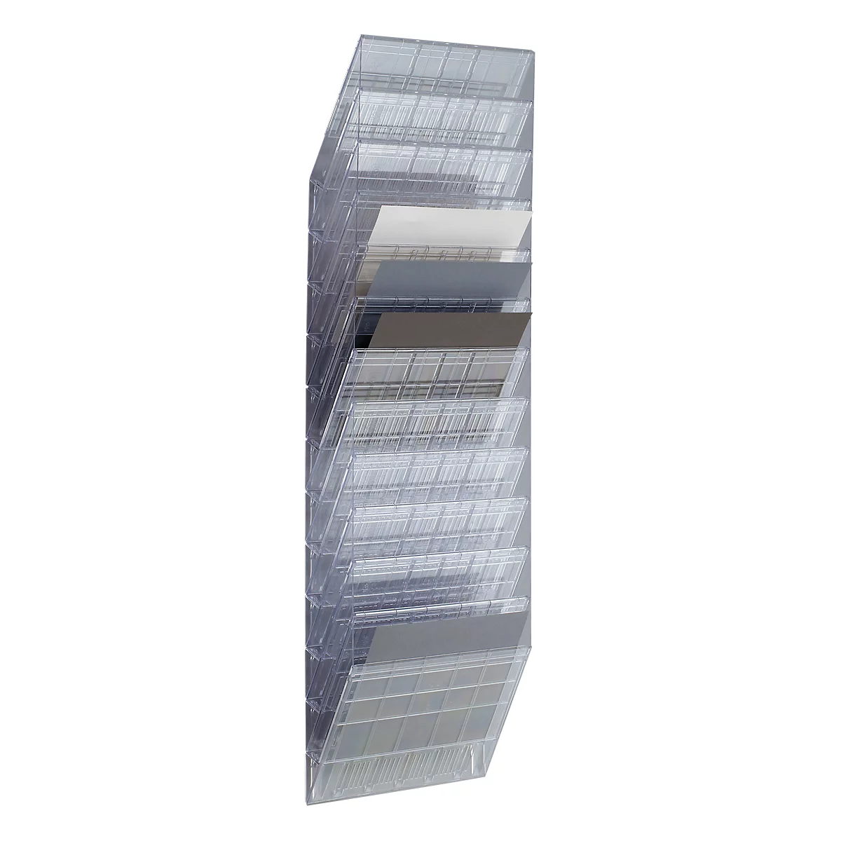 DURABLE folderhouder Flexiboxx 12, 12 vakken, A4, liggend, transparant