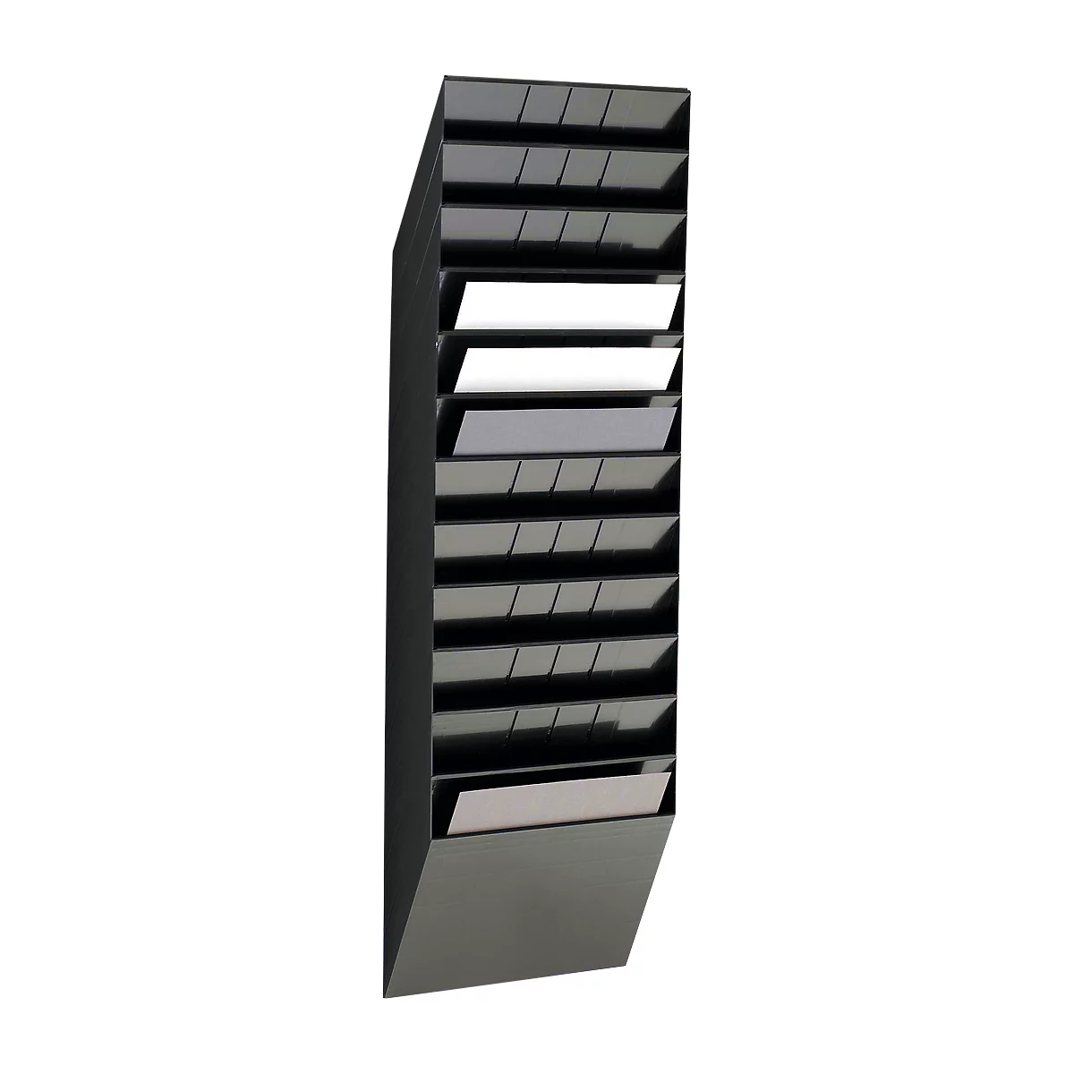 DURABLE folderhouder Flexiboxx 12, 12 vakken, A4, liggend, zwart