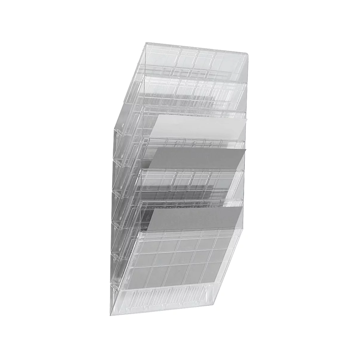 DURABLE folderhouder Flexiboxx 6, 6 vakken, A4, liggend, transparant