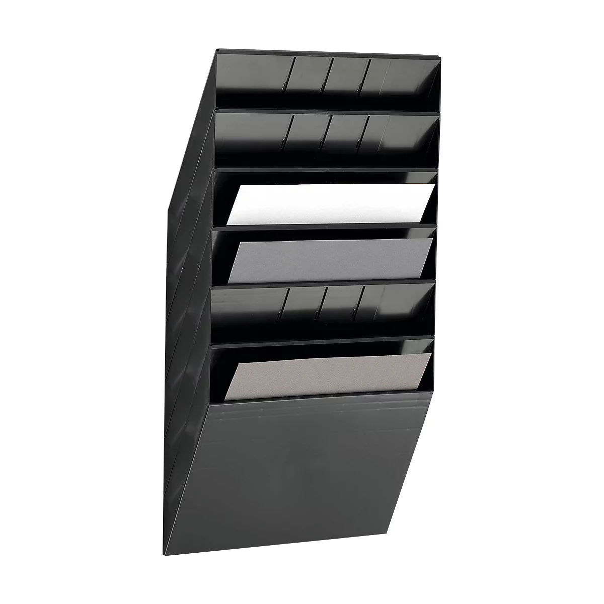 DURABLE folderhouder Flexiboxx 6, 6 vakken, A4, liggend, zwart