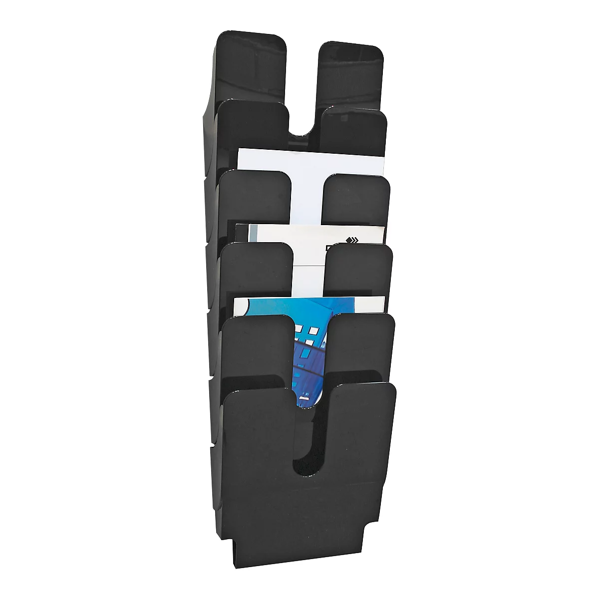 DURABLE folderhouder Flexiplus 6, 6 vakken, A4, hoog, zwart