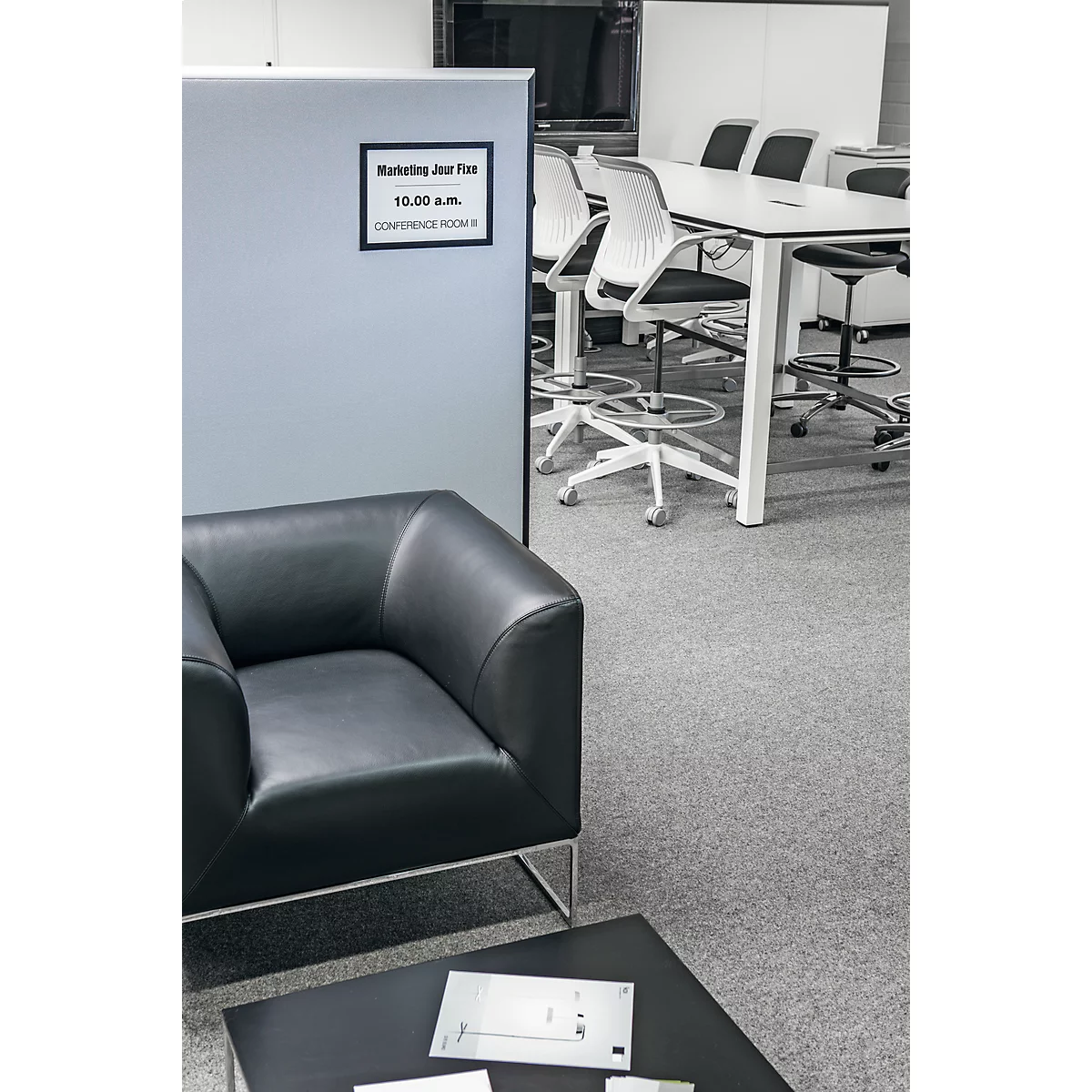 Durable folielijst Duraframe Grip, formaat A4, voor textieloppervlakken, zwart