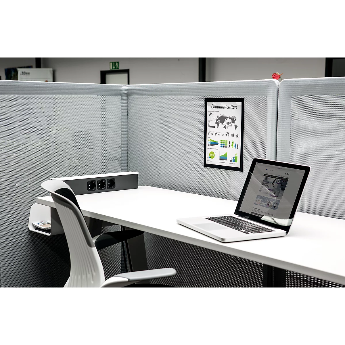 Durable folielijst Duraframe Grip, formaat A4, voor textieloppervlakken, zwart