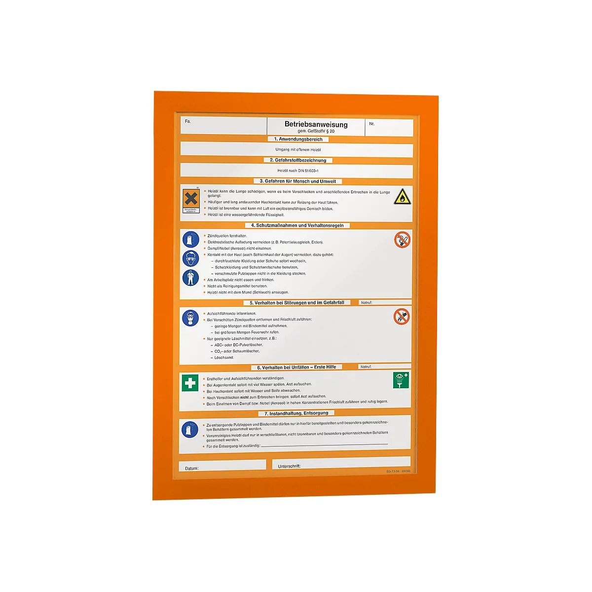 DURABLE infokader Duraframe, DIN A4, 2 stuks, oranje