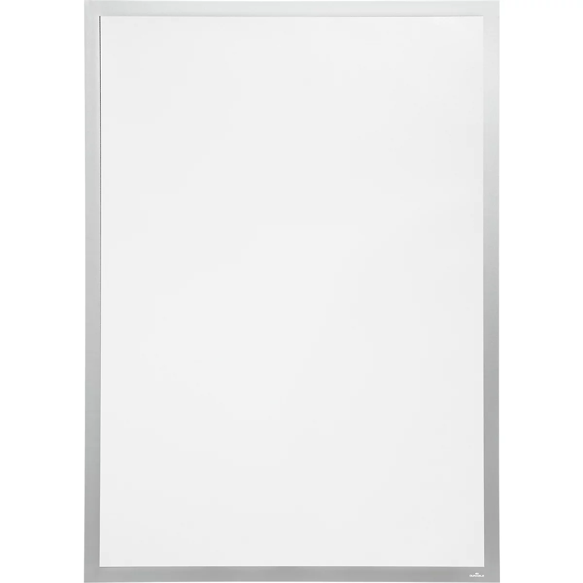 Durable Inforahmen DURAFRAME® Poster, Hoch-/Querformat, für 2 Poster, selbstklebend, aufklappbarer Magnetrahmen, B 745 x T 28 x H 1045 mm, PET, silber