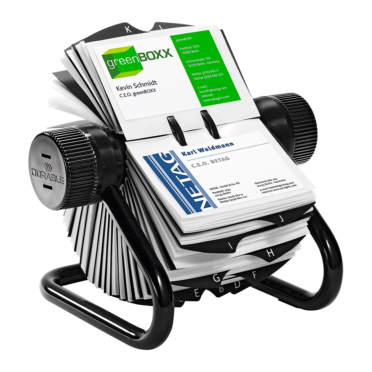 DURABLE kaartenmolen VISIFIX, voor 200 kaarten, zwart