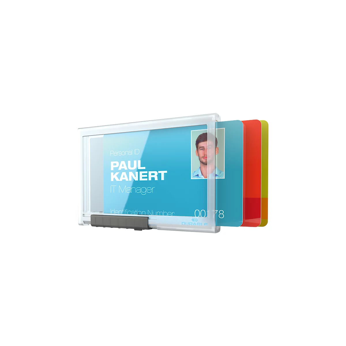 Durable kaartjeshouders Pushbox Trio, kunststof, praktische functie met schuiver 10 st.