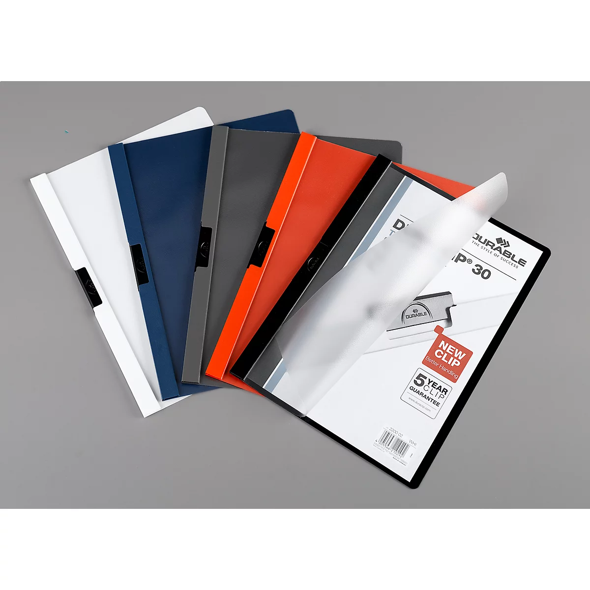 DURABLE Klemmmappe DURACLIP, DIN A4, Kunststoff, mit Clip, rot