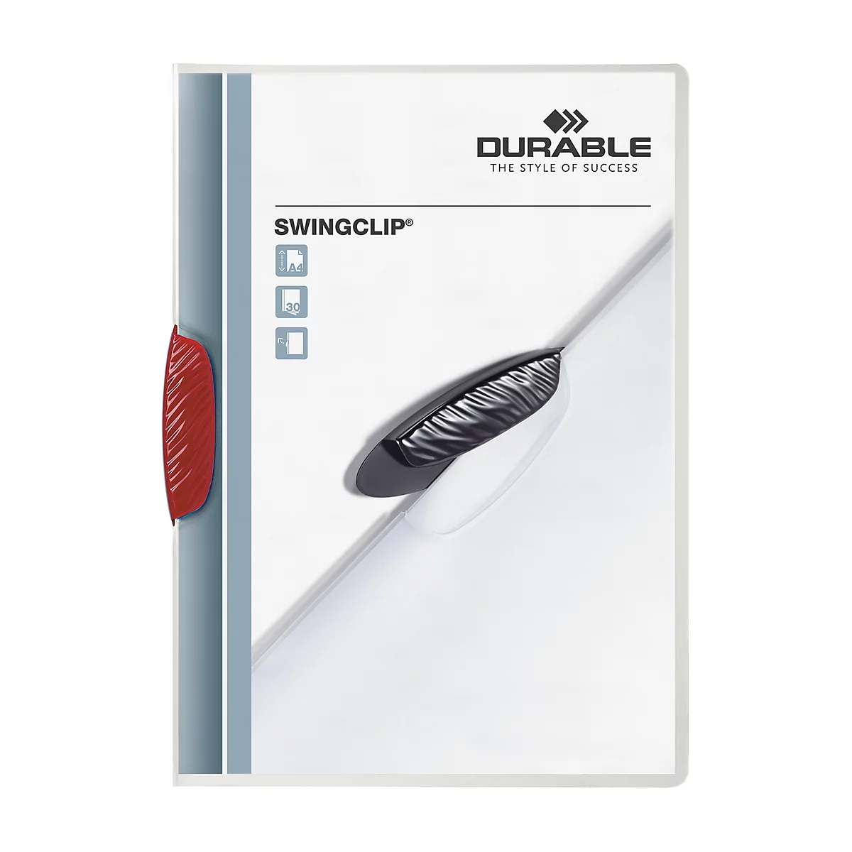 DURABLE Klemmmappe Swingclip, DIN A4, PP, mit Clip, rot