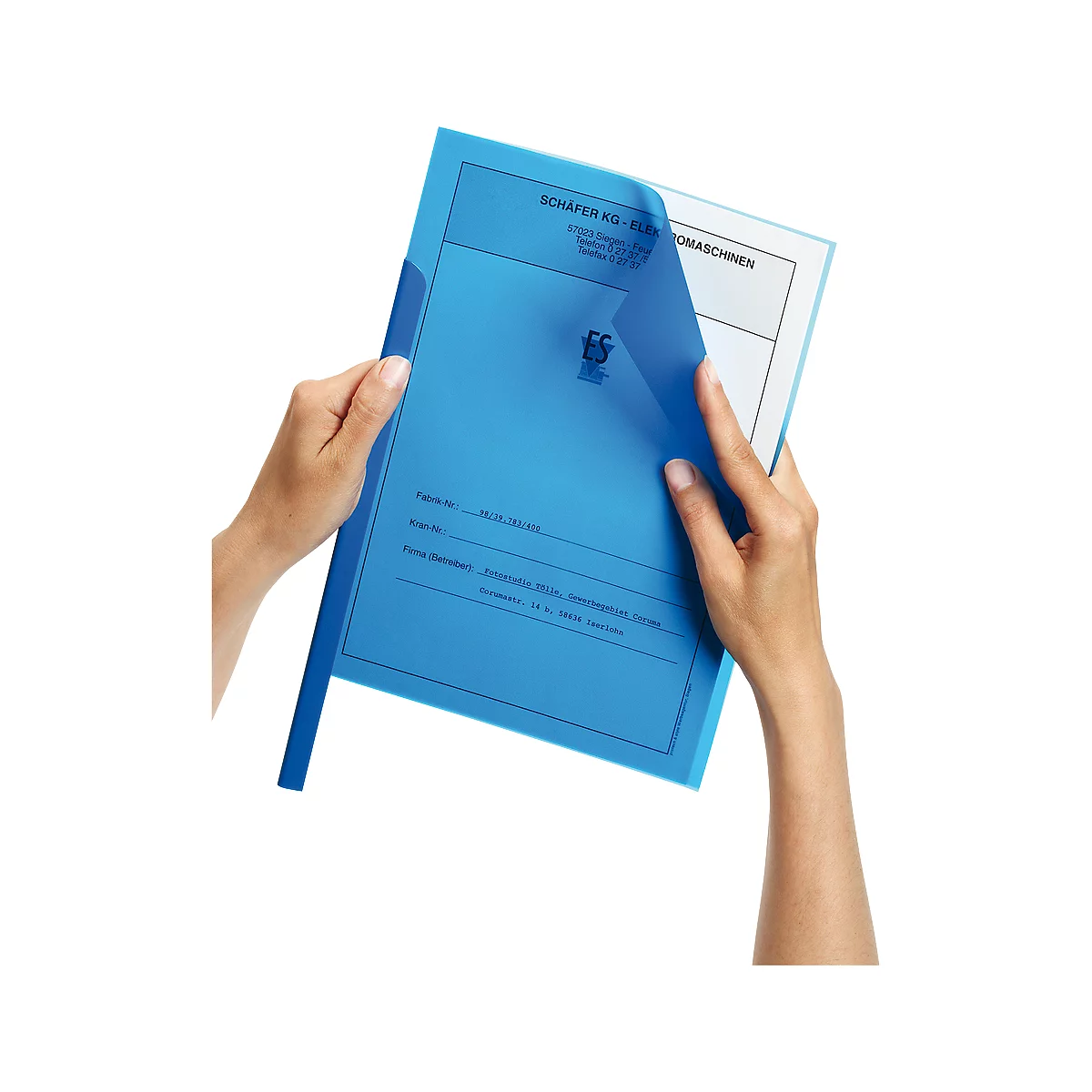 Durable Klemmschienenhülle, Polypropylen, 220 my, 50 Stück, blau