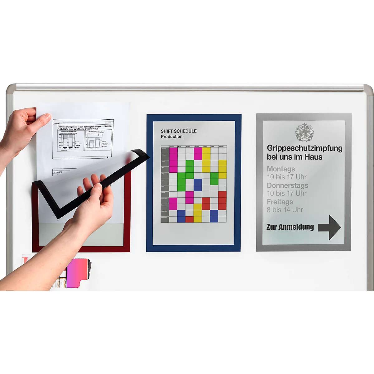 DURABLE magneetlijst DURAFRAME MAGNETIC, A4, zwart, 5 stuks