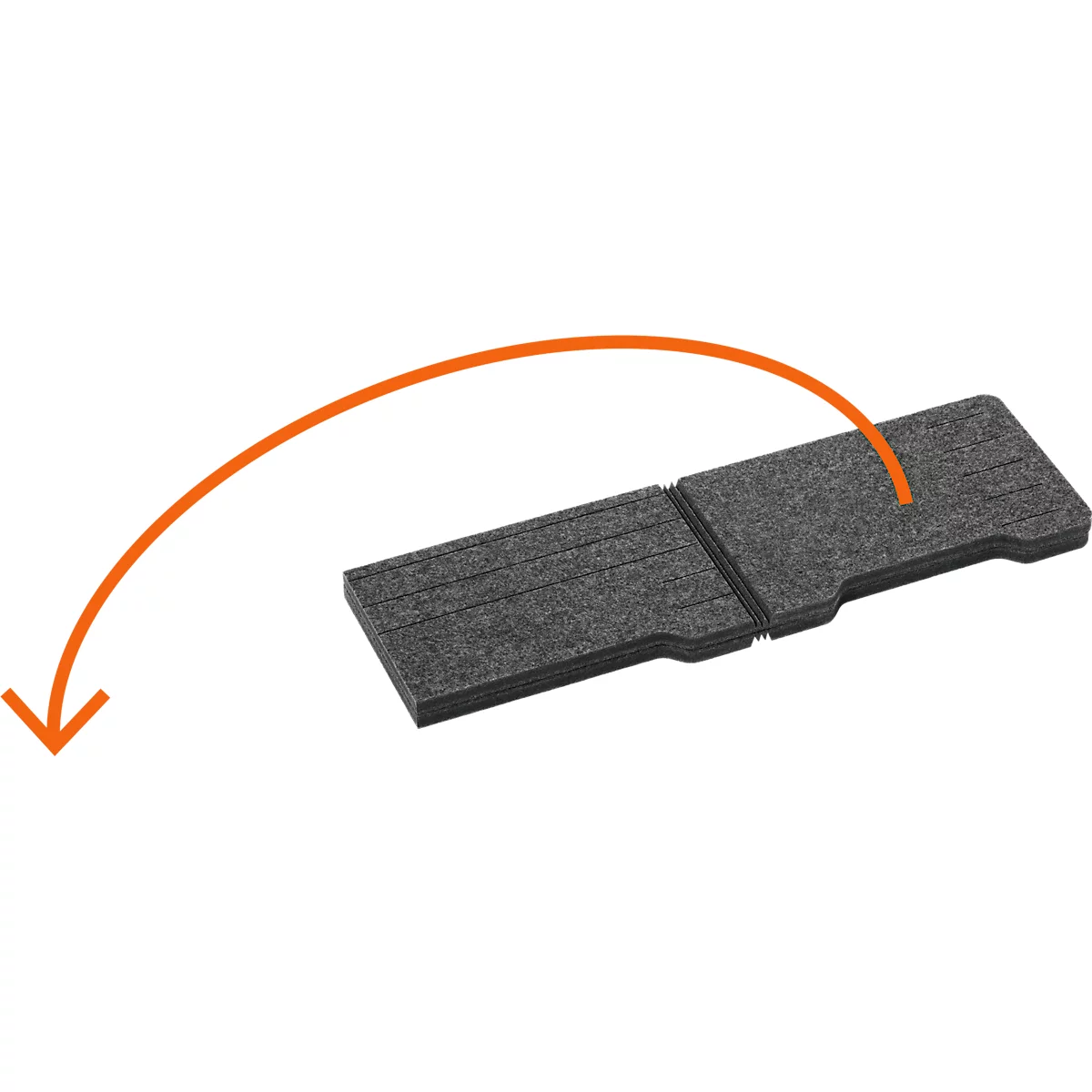 Durable Monitorständer EFFECT, 3-stufig, 60 % PET-Filz, bis 10 kg, Kabelauslässe, anthrazit