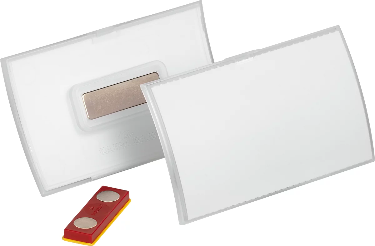 Durable Namensschilder Click Fold, 54 x 90 mm, Konvex, Magnet, 10 Stück
