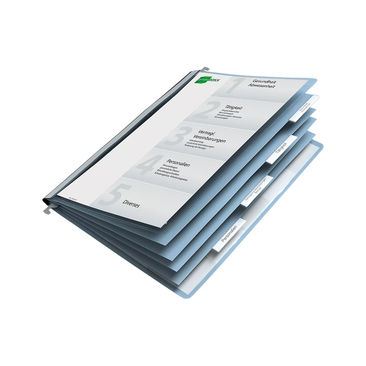 Durable Personalhefter, DIN A4, 5 Fächer, blau