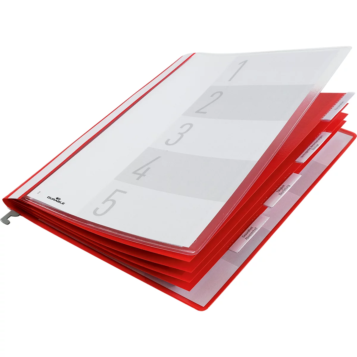 Durable Personalhefter, DIN A4, 5 Fächer, rot