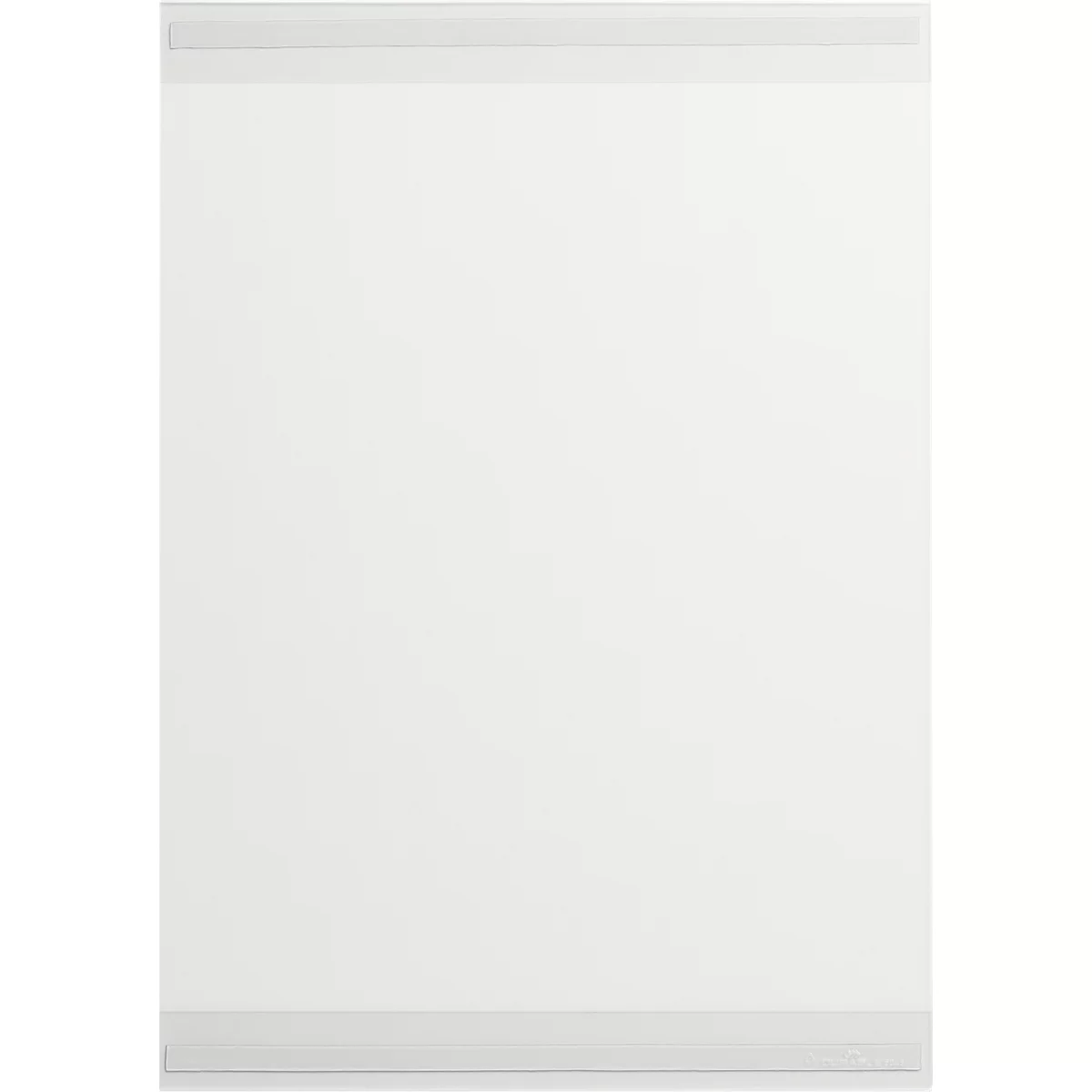 Durable Porte-revues rPET, A3 format portrait, autocollant grâce à 2 bandes adhésives au dos, PET recyclé, transparent, 5 pièces