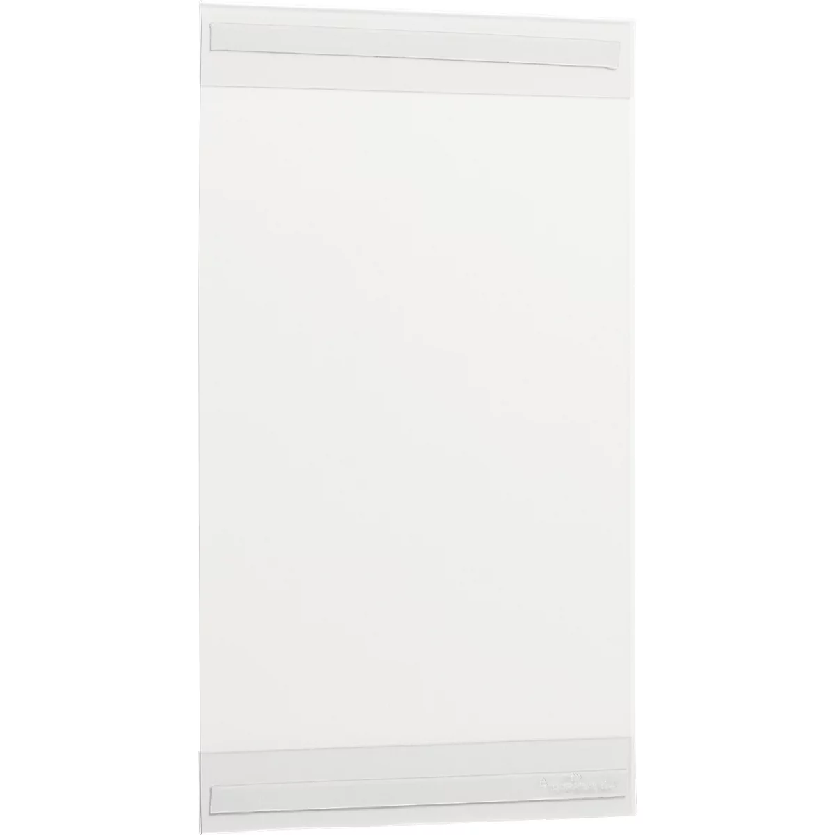Durable Porte-revues rPET, A4 portrait, autocollant grâce à 2 bandes adhésives au dos, PET recyclé, transparent, 5 pièces