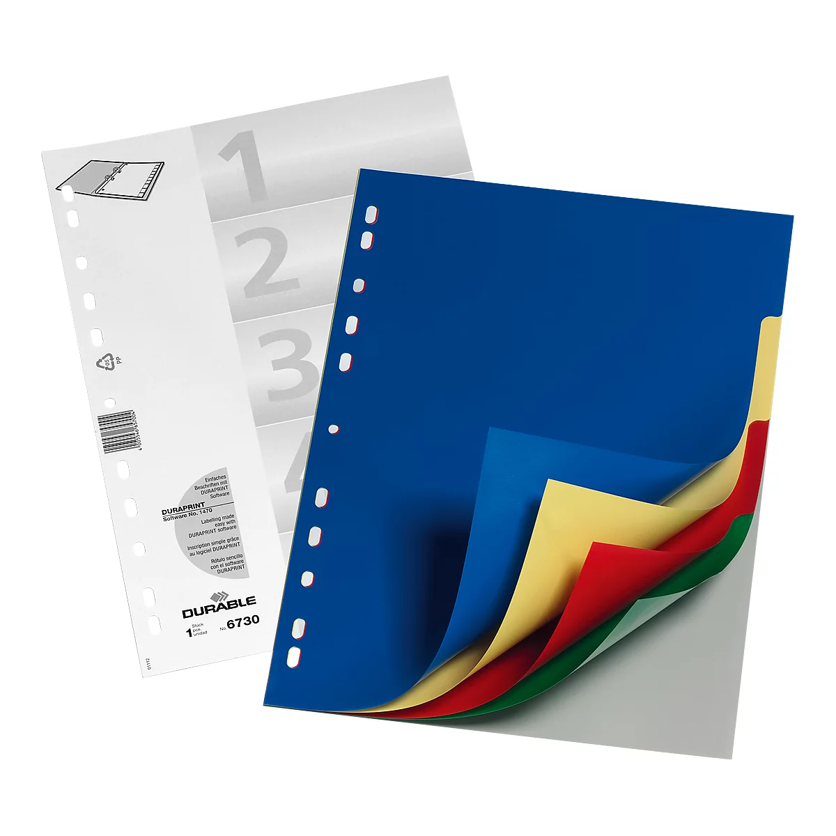 DURABLE PP-Register, 5 Blätter