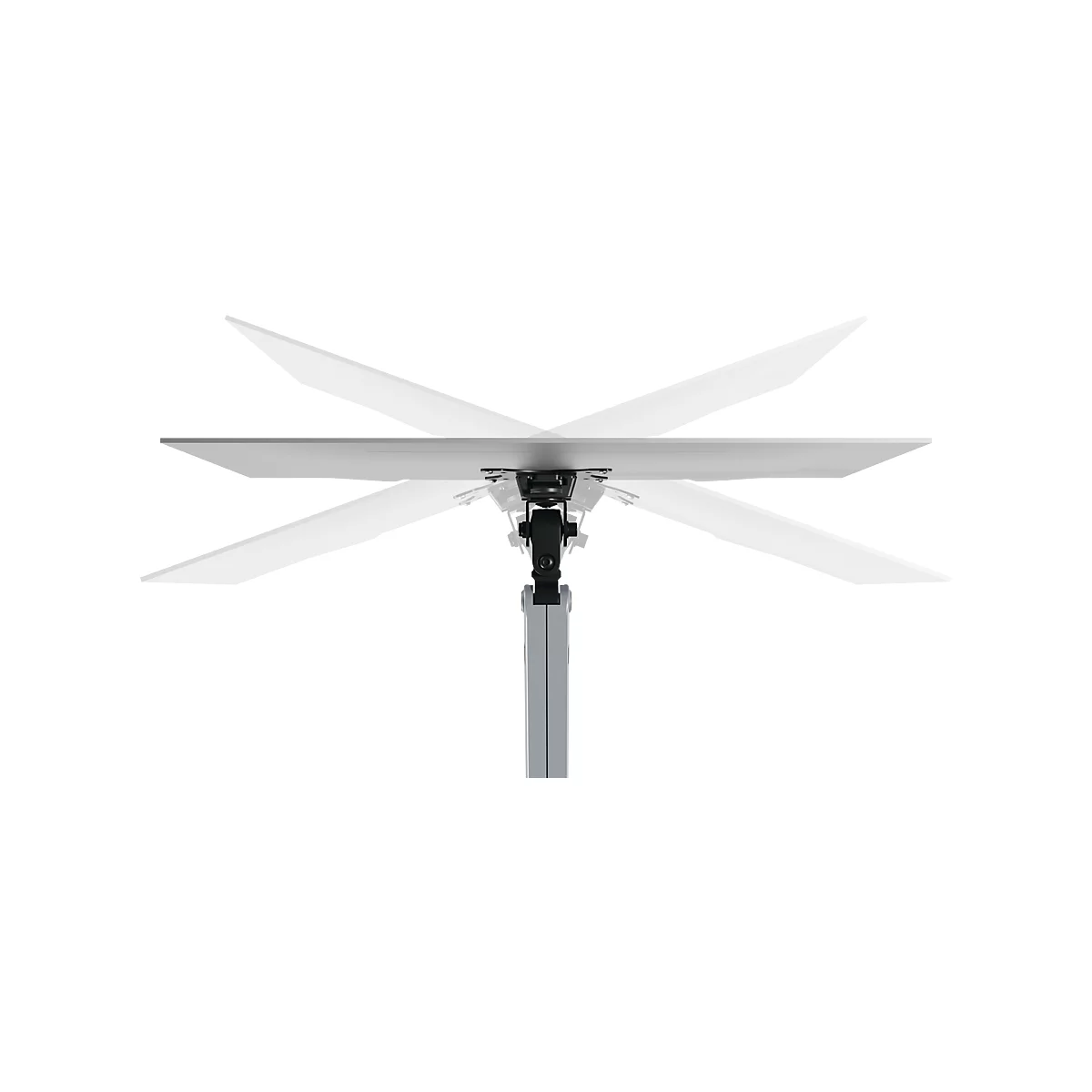 Durable Select Plus-monitorhouder, voor 1 monitor tot 32', met bureausteun, draaibaar/zwenkbaar/in hoogte verstelbaar, VESA-compatibel, zilver