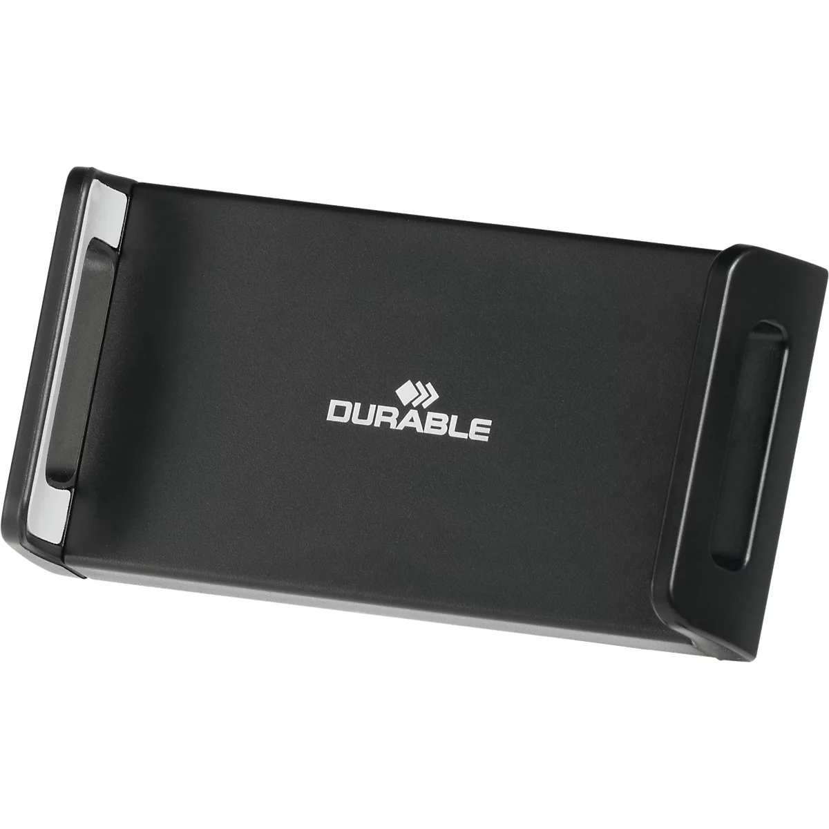 Black tablet holder, brand name DURABLE.