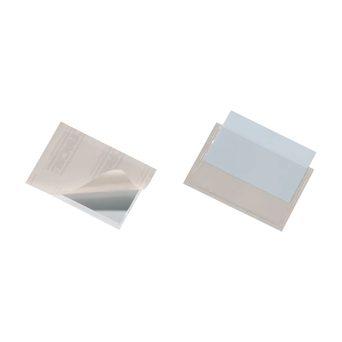 DURABLE visitekaarthoesjes - 93 x 62 mm - zelfklevend - 100 stuks