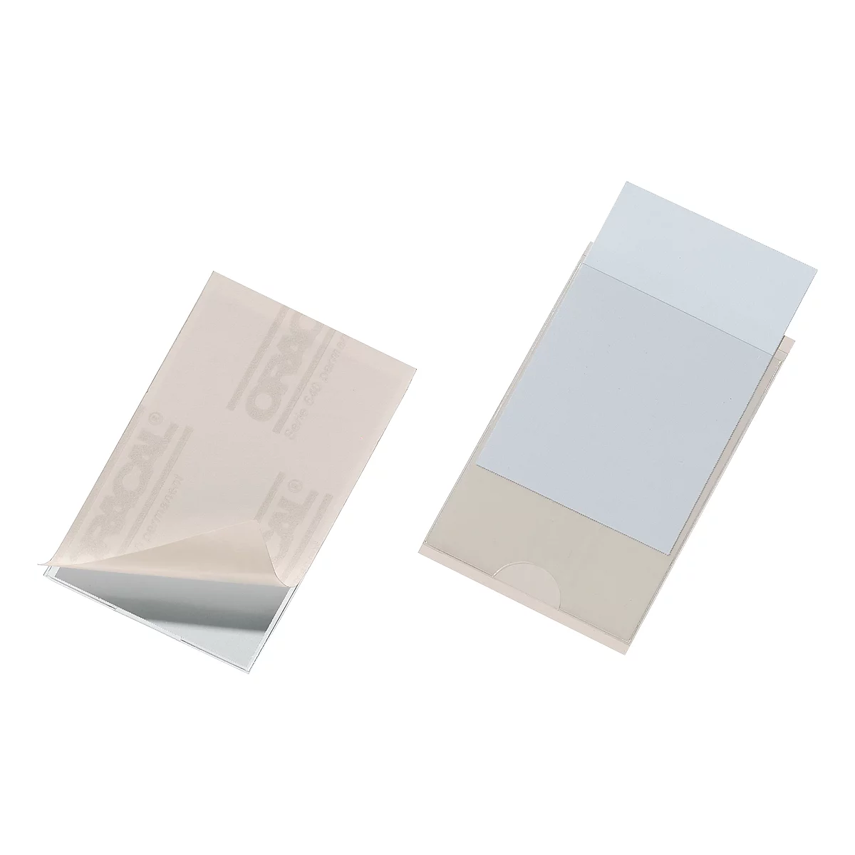 DURABLE visitekaarthoesjes - 93 x 62 mm - zelfklevend - 100 stuks