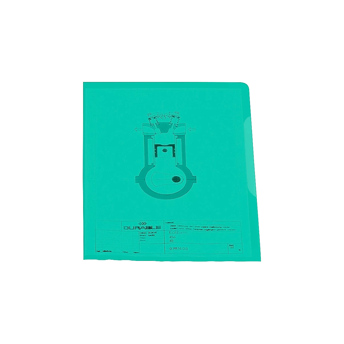DURABLE zichtmap Business, A4, glad, 50 st., groen