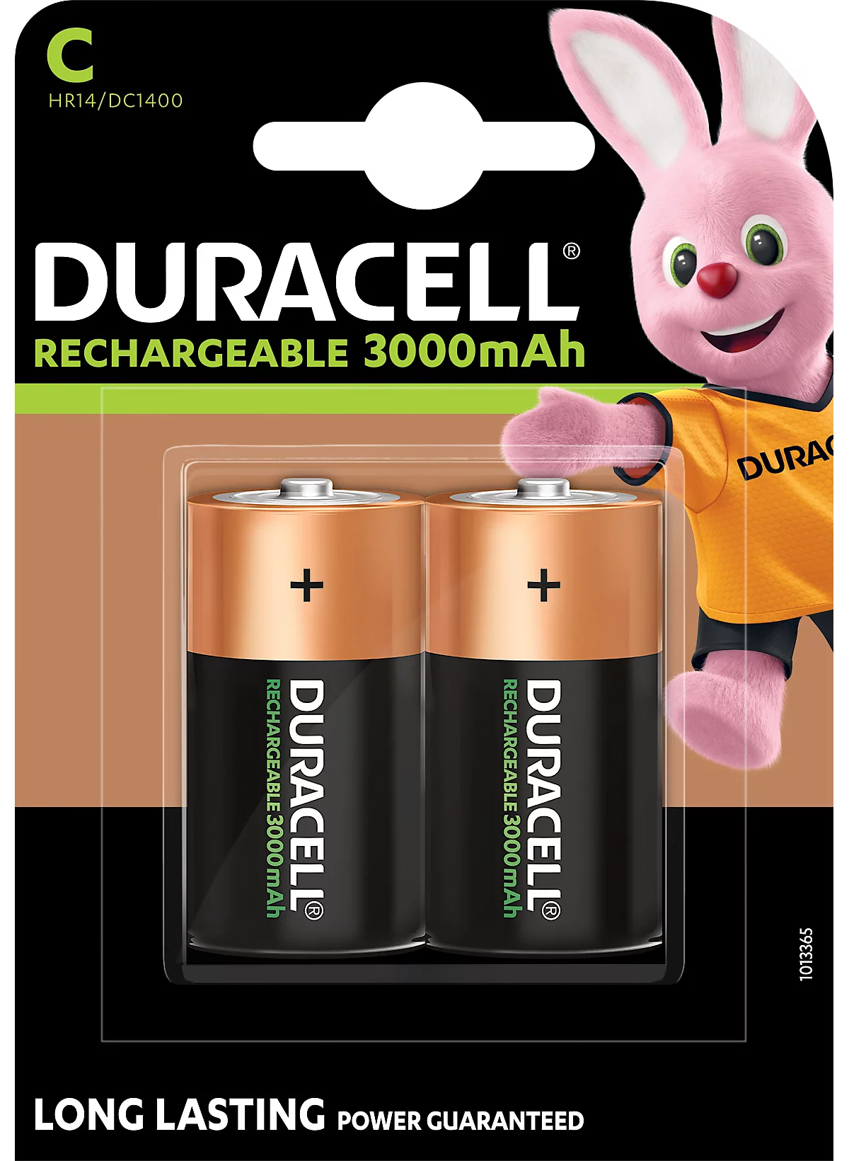 Duracell Batterie Rechargeable Baby C, Long-Life Ion Core, HR14, 1,2 V, 3000 mAh, pre-charged, im Retail Blister, 2 Stück