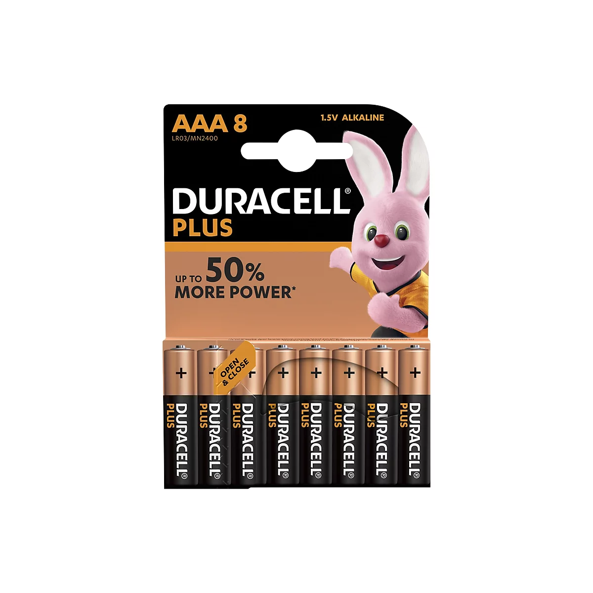 DURACELL® Batterien Plus, Micro AAA, 1,5 V, 8 Stück