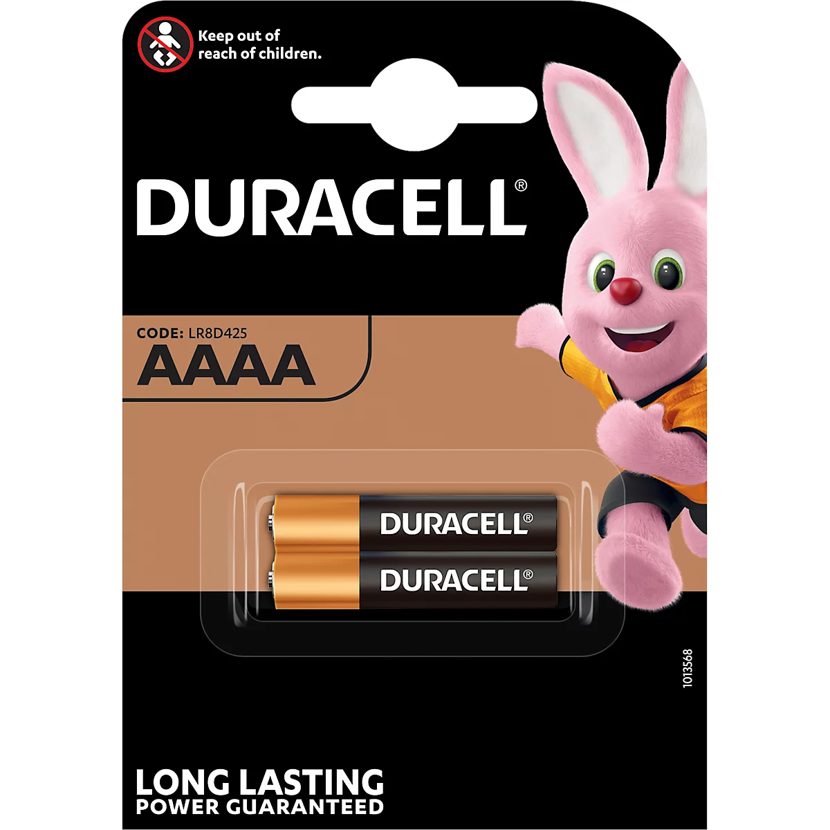 DURACELL® batterijen, spanning 1,5 V, AAAA, alkaline, 2 stuks in blisterverpakking