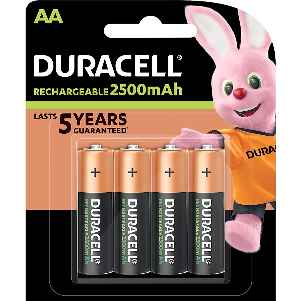 DURACELL® oplaadbare batterij Mignon AA, 2400 mAH, 4 stuks