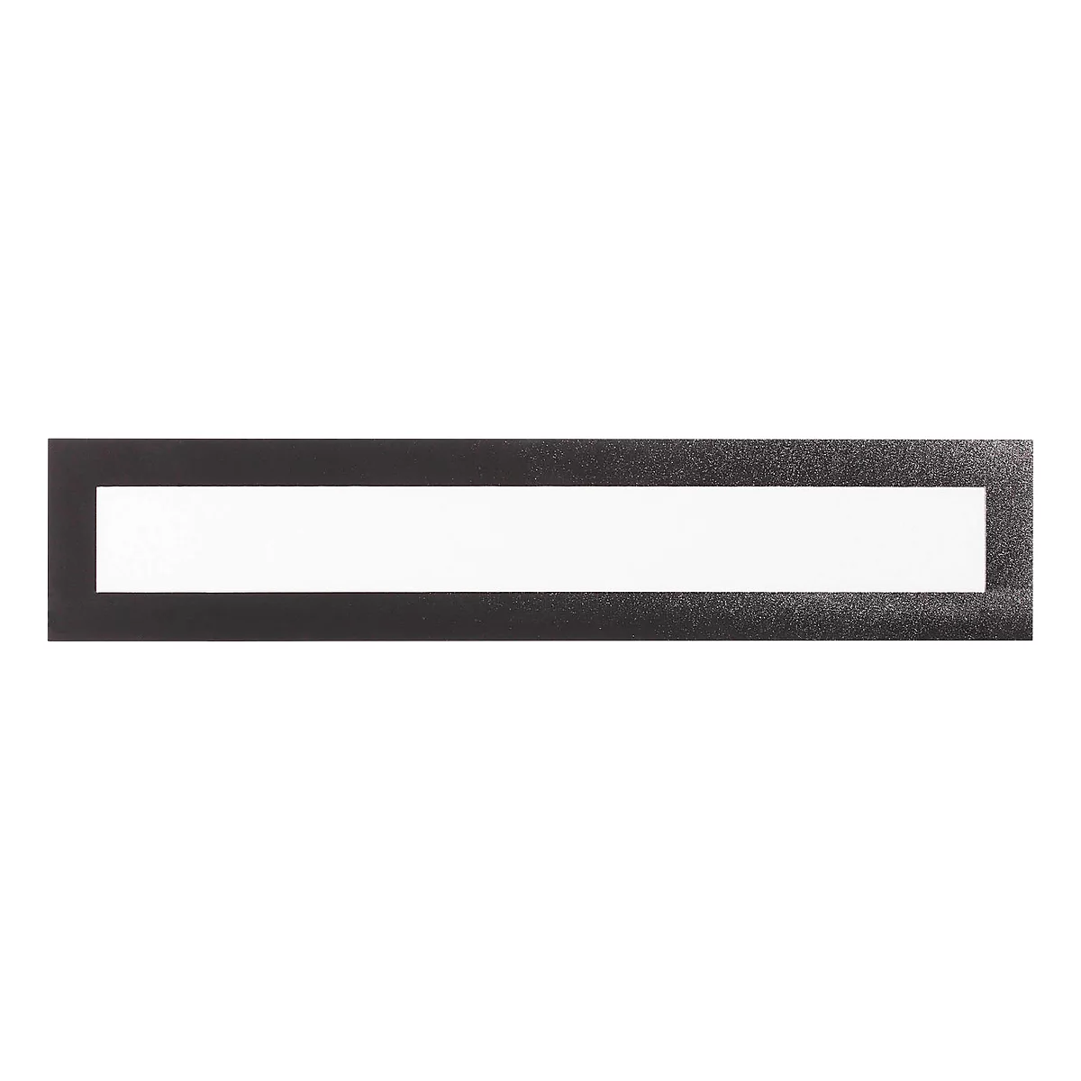 Rechteckiger, dunkler Rahmen mit weißem Innenraum.