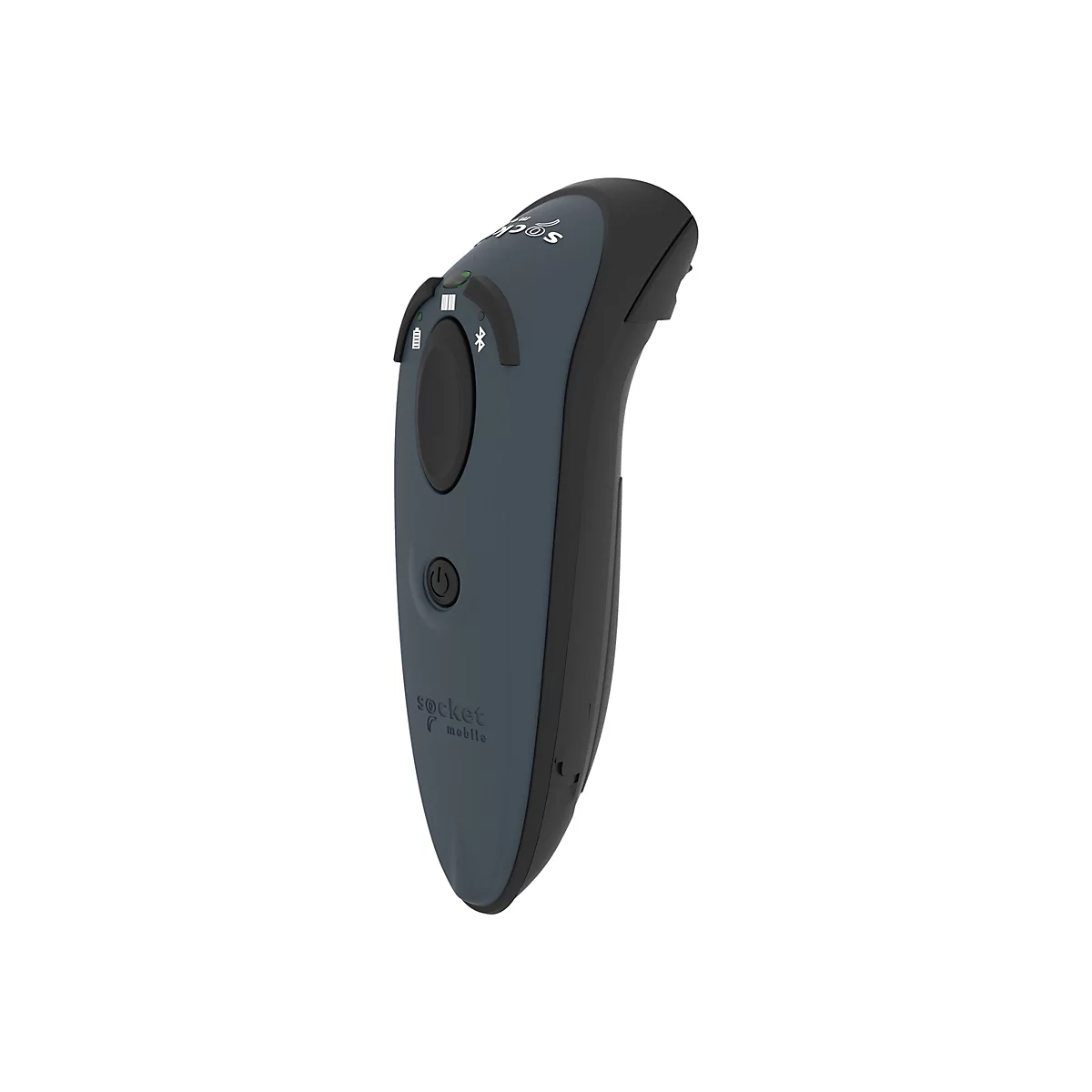 Ein Handscanner in Grau- und SchwarztÃ¶nen auf weiÃŸem Hintergrund.